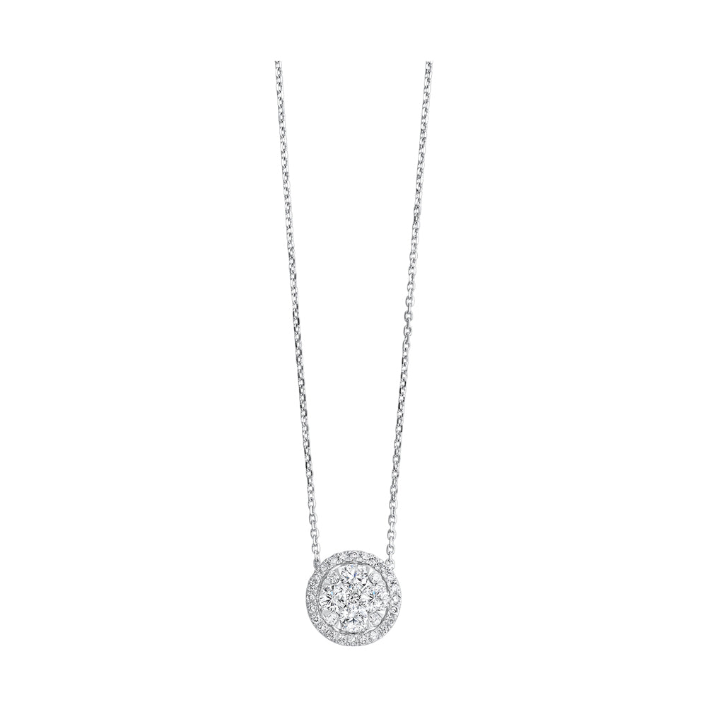 14Kt White Gold Diamond 1/2Ctw Necklace