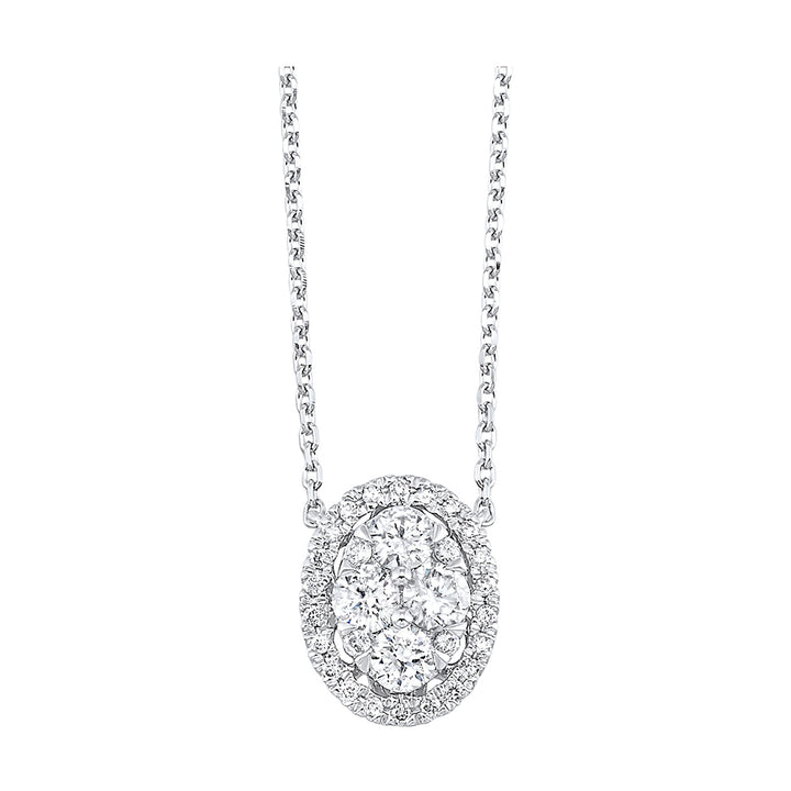 14Kt White Gold Diamond 1/3Ctw Necklace