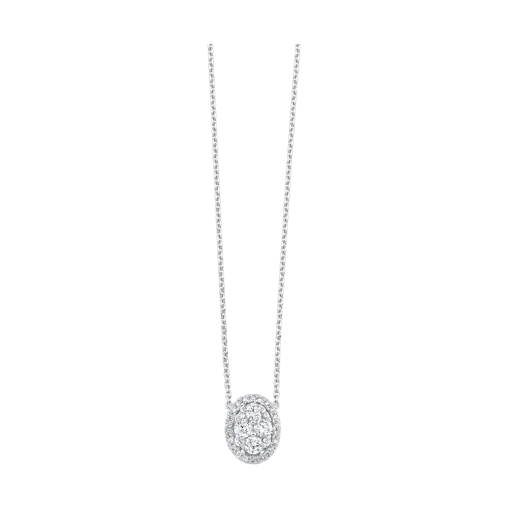 14Kt White Gold Diamond 1/3Ctw Necklace