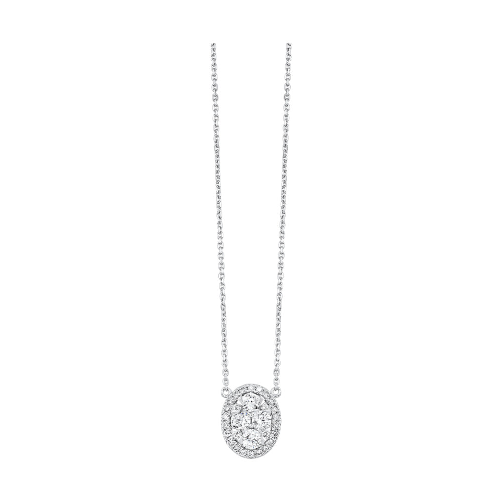 14Kt White Gold Diamond 1/2Ctw Necklace