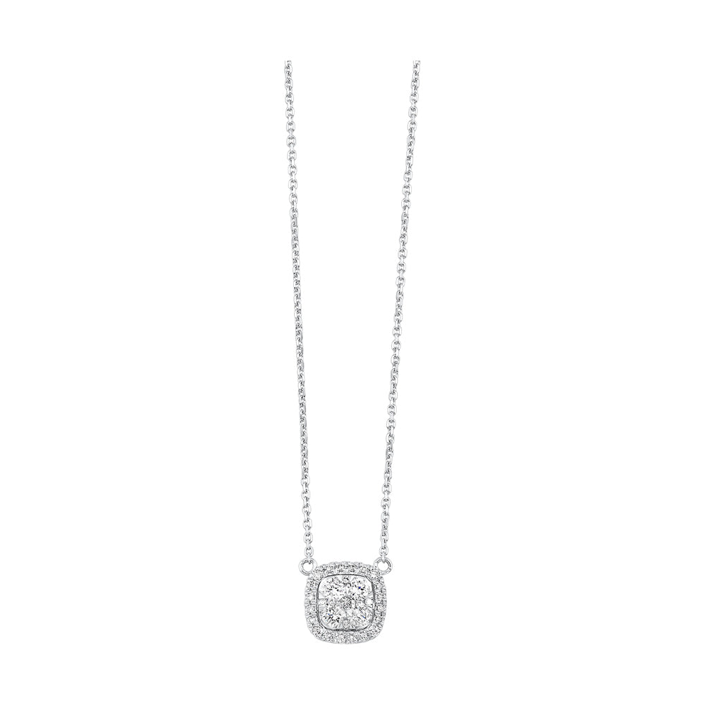 14Kt White Gold Diamond 1/3Ctw Necklace