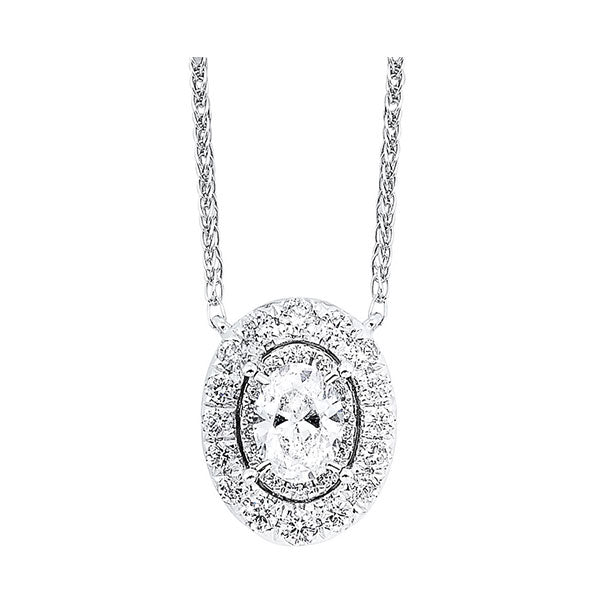 14Kt White Gold Diamond 1/4Ctw Necklace