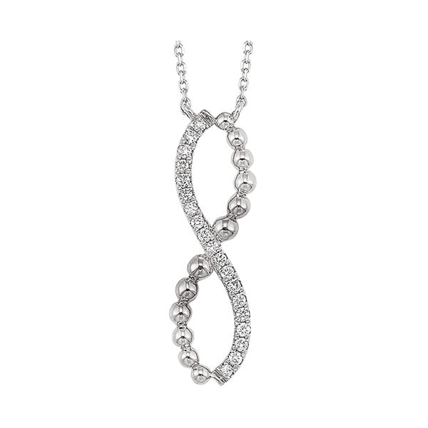 14Kt White Gold Diamond 1/10Ctw Necklace
