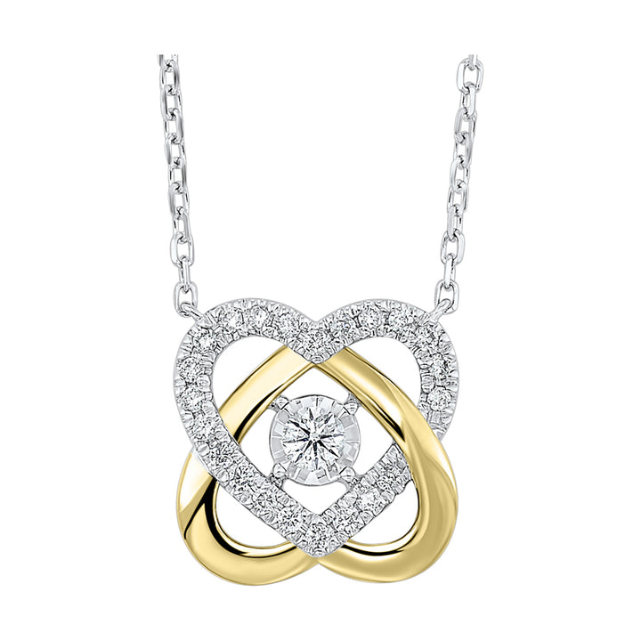 14Kt White Yellow Gold Diamond 1/3Ctw Necklace