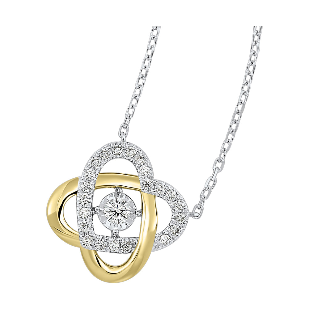 14Kt White Yellow Gold Diamond 1/3Ctw Necklace