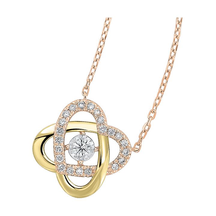 14Kt Rose Yellow Gold Diamond 1/3Ctw Necklace