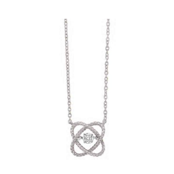 10Kt White Gold Diamond 1/20Ctw Necklace