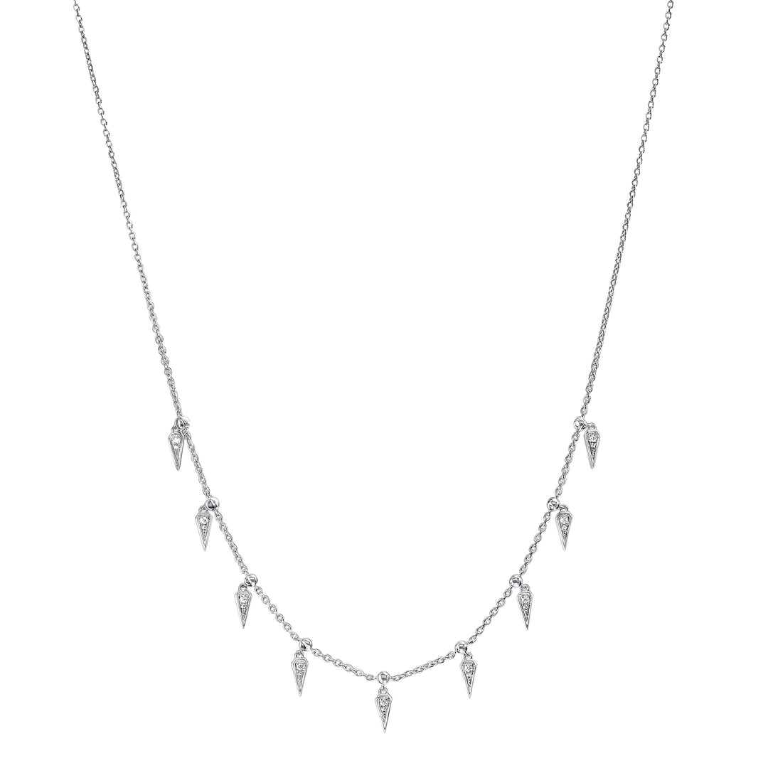 Silver Diamond 1/10Ctw Necklace