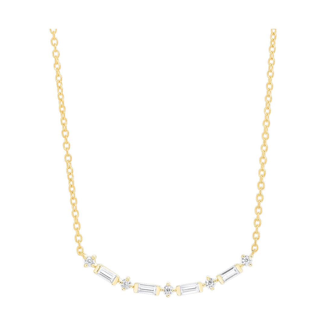 10Kt Yellow Gold Diamond 1/4Ctw Necklace