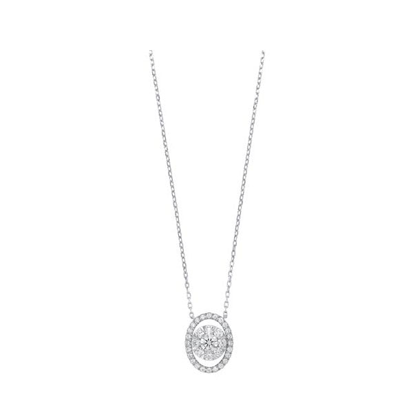 14Kt White Gold Diamond 1/2Ctw Necklace