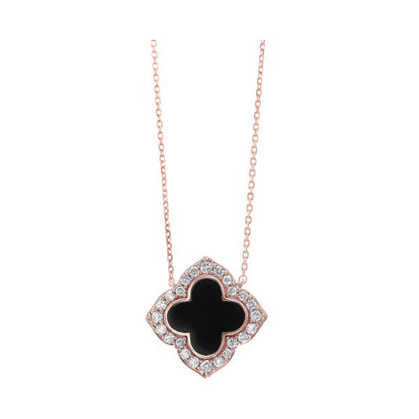 14Kt Rose Gold Diamond 1/4Ctw Necklace