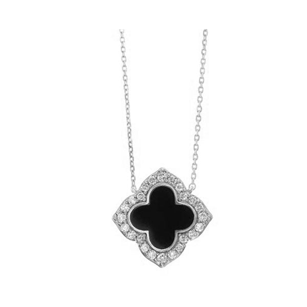 14Kt White Gold Diamond 1/4Ctw Necklace