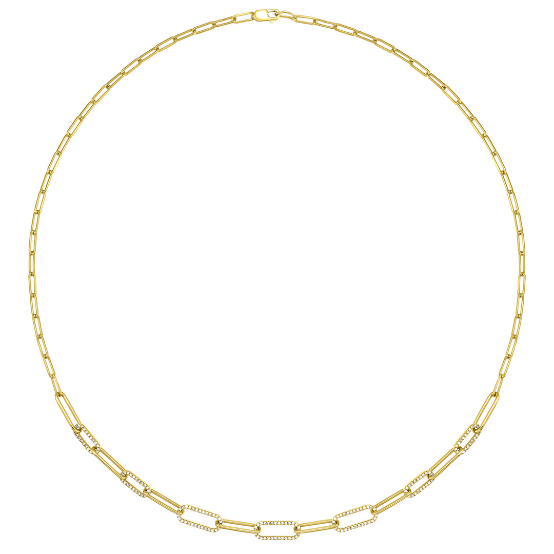 14Kt Yellow Gold Diamond 1/2Ctw Necklace