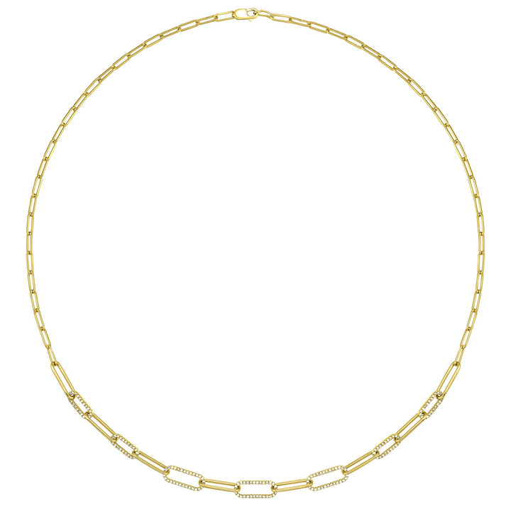 14Kt Yellow Gold Diamond 1/2Ctw Necklace