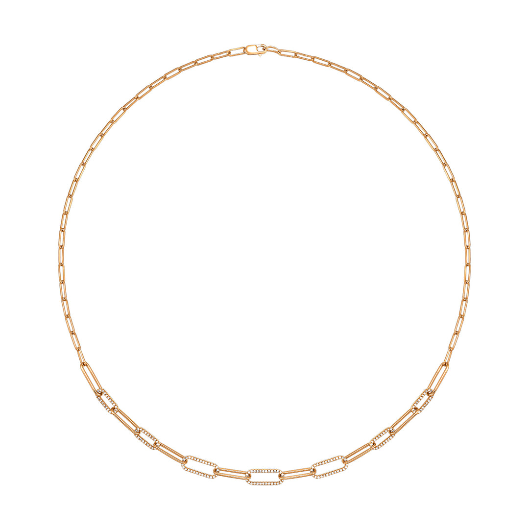 14Kt Rose Gold Diamond 1/2Ctw Necklace