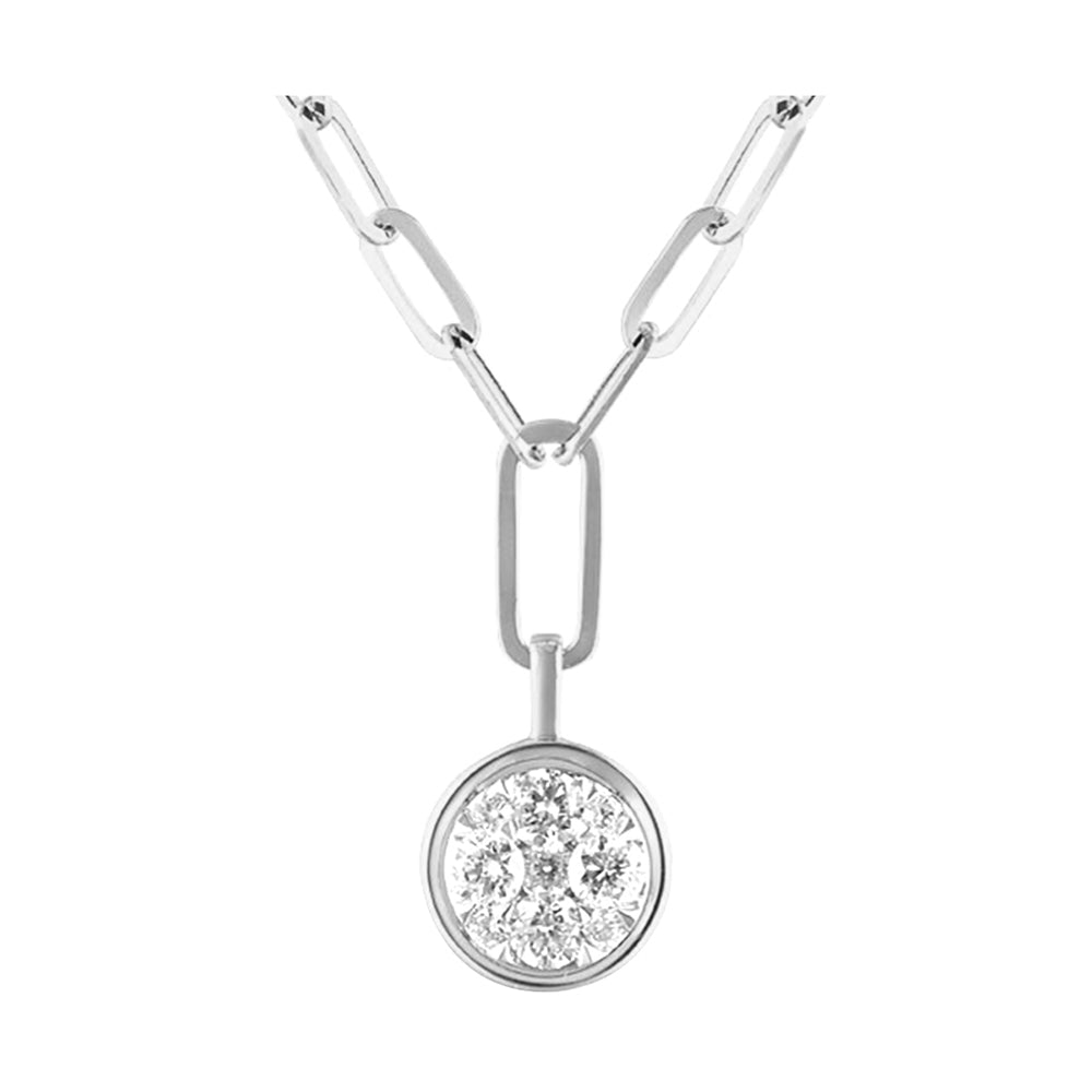 14Kt White Gold Diamond 1/3Ctw Necklace