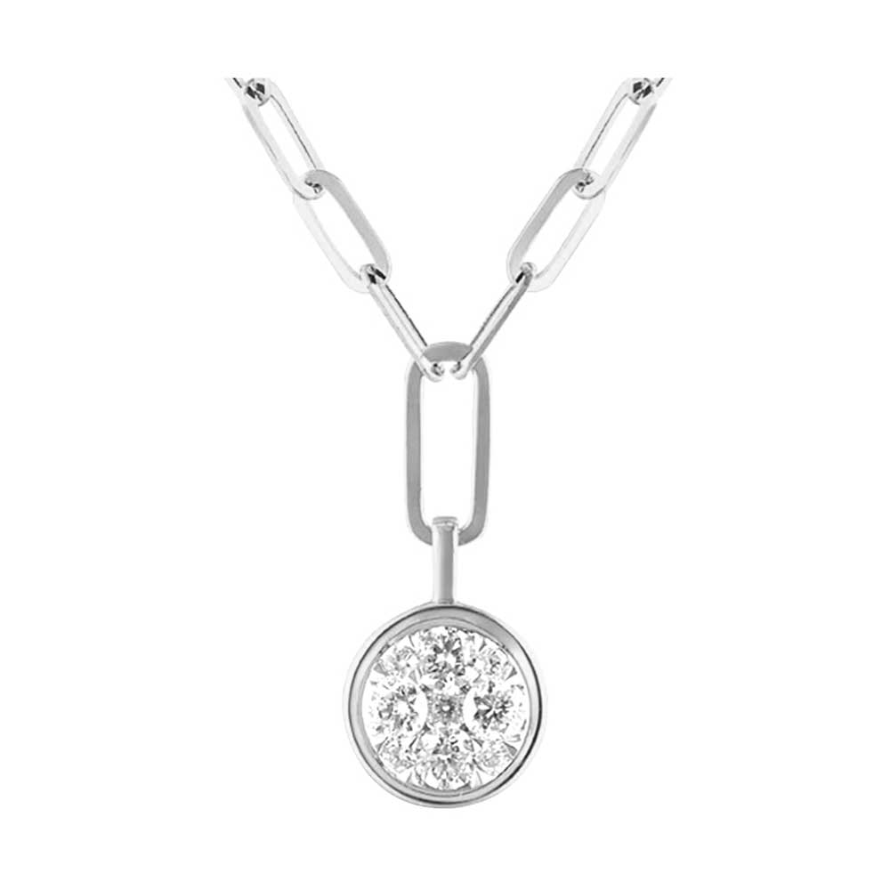14Kt White Gold Diamond 1/3Ctw Necklace