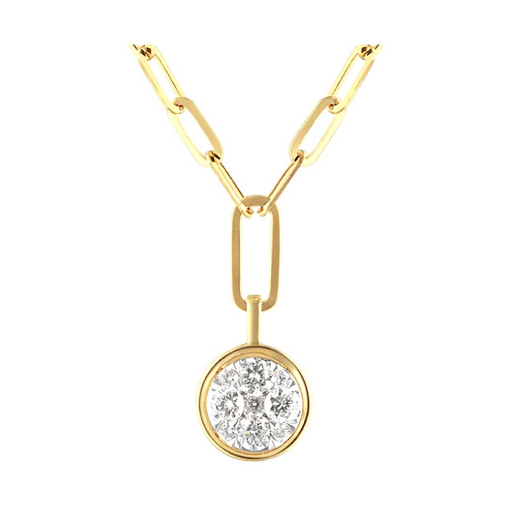 14Kt White Yellow Gold Diamond 1/3Ctw Necklace