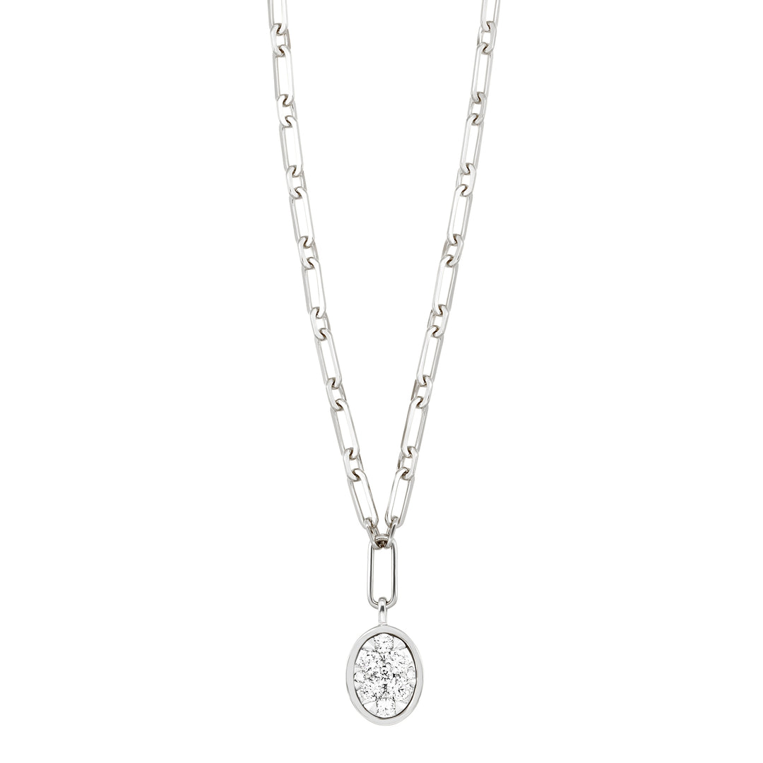 14Kt White Gold Diamond 1/2Ctw Necklace