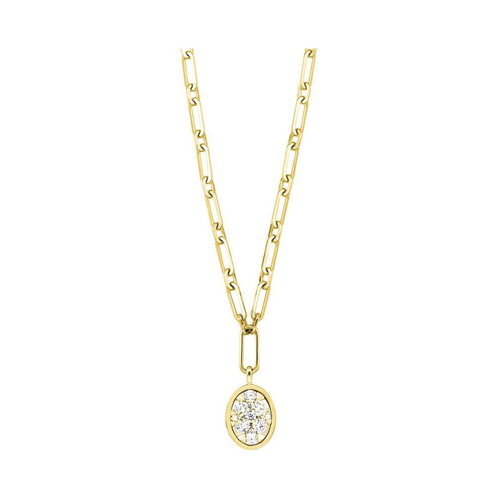 14Kt Yellow Gold Diamond 1/2Ctw Necklace