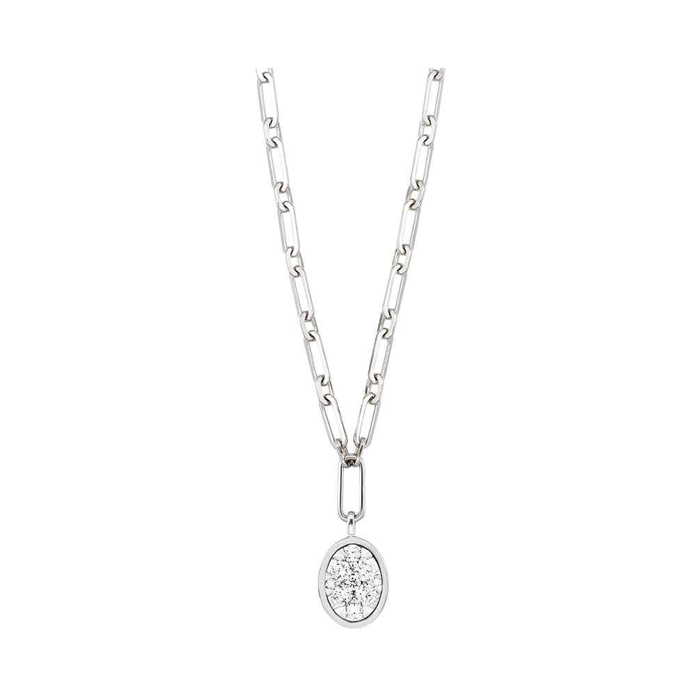 14Kt White Gold Diamond 1/2Ctw Necklace