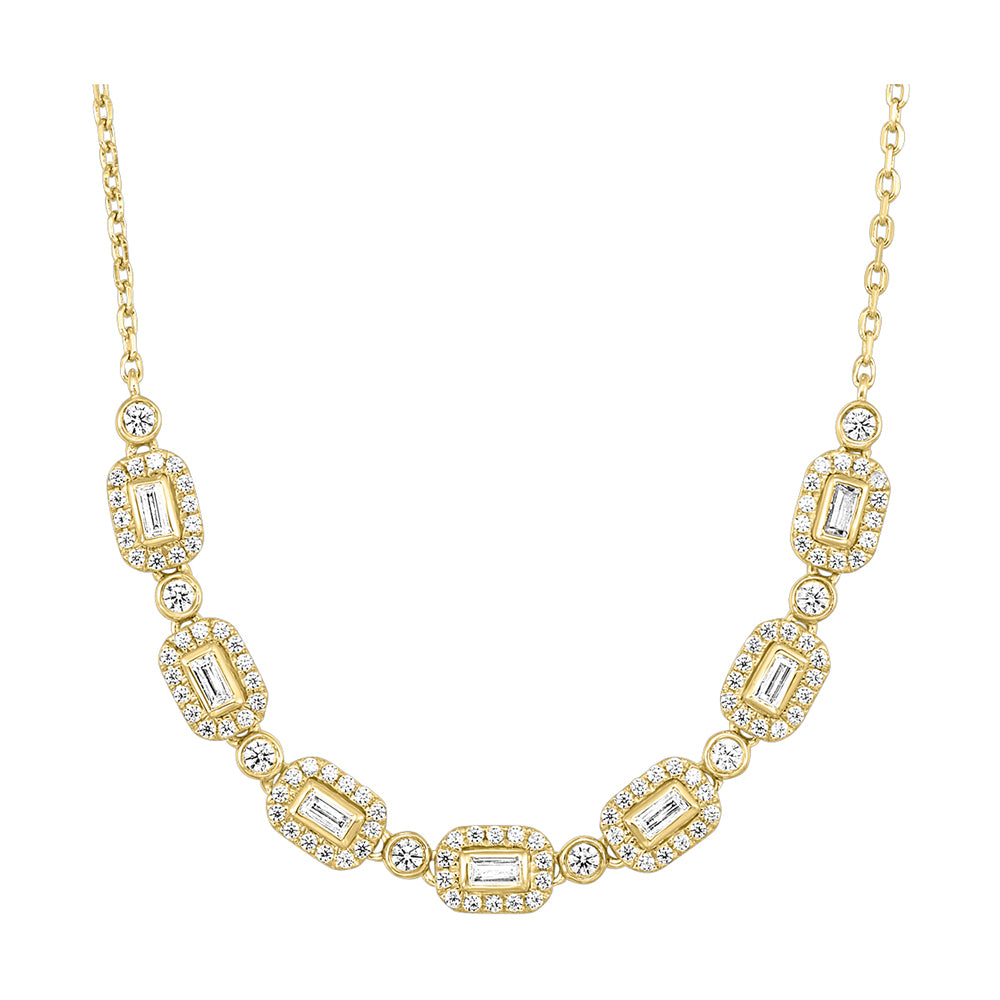 14Kt Yellow Gold Diamond 1/2Ctw Necklace