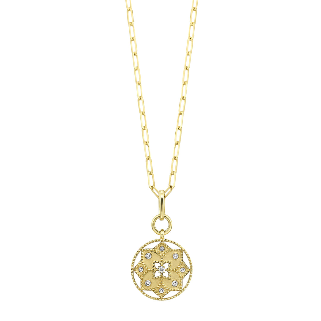 14Kt Yellow Gold Diamond 1/6Ctw Necklace