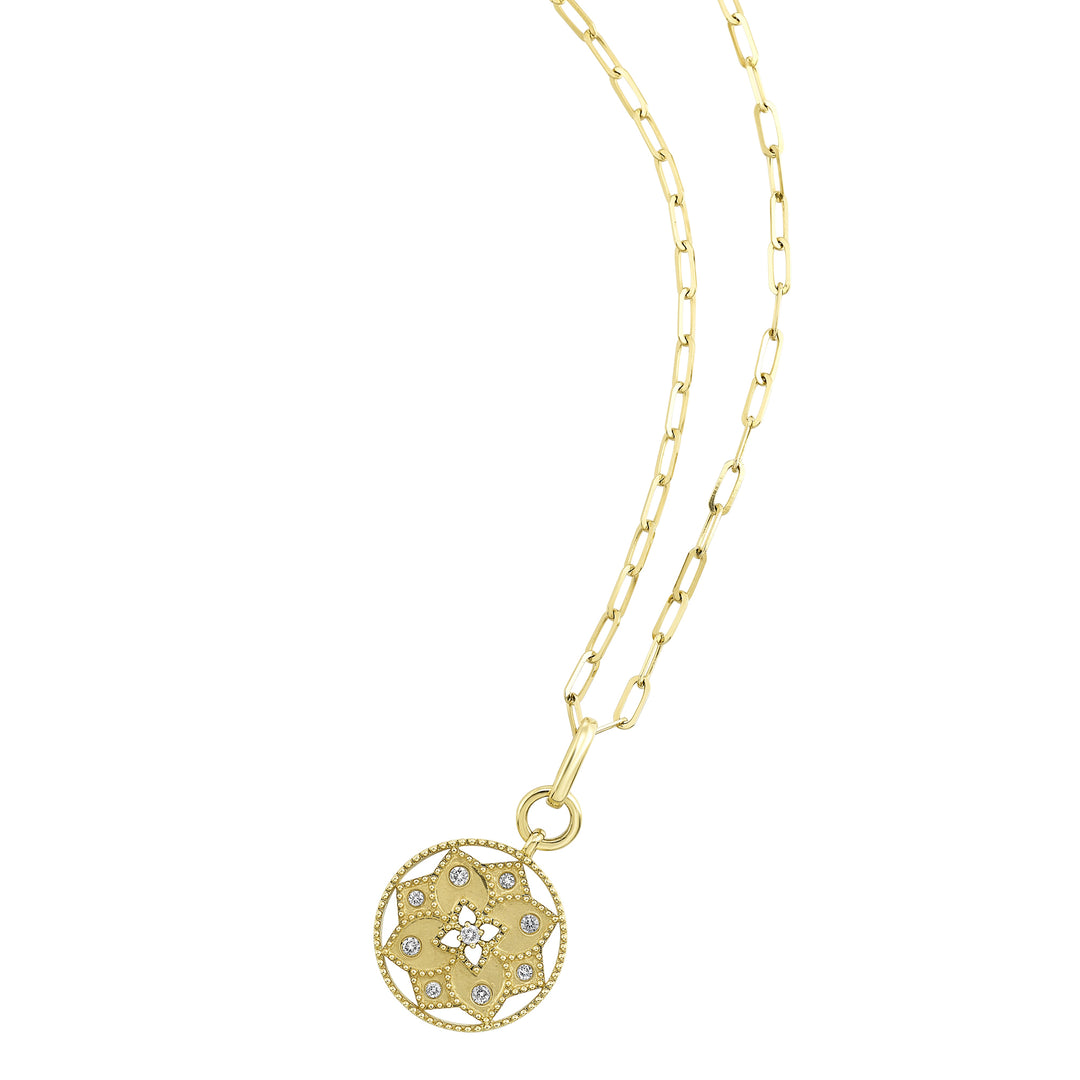 14Kt Yellow Gold Diamond 1/6Ctw Necklace
