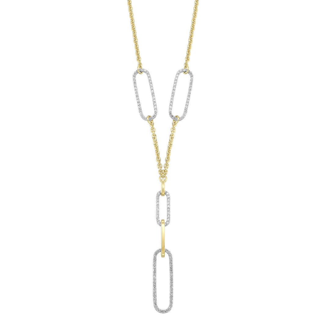 14Kt Yellow Gold Diamond 1 1/10Ctw Necklace