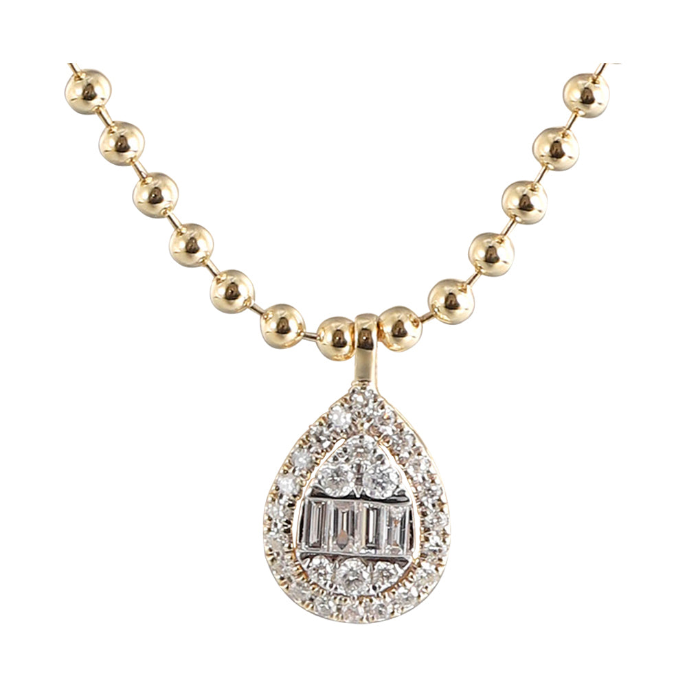 14Kt Yellow Gold Diamond 3/8Ctw Necklace