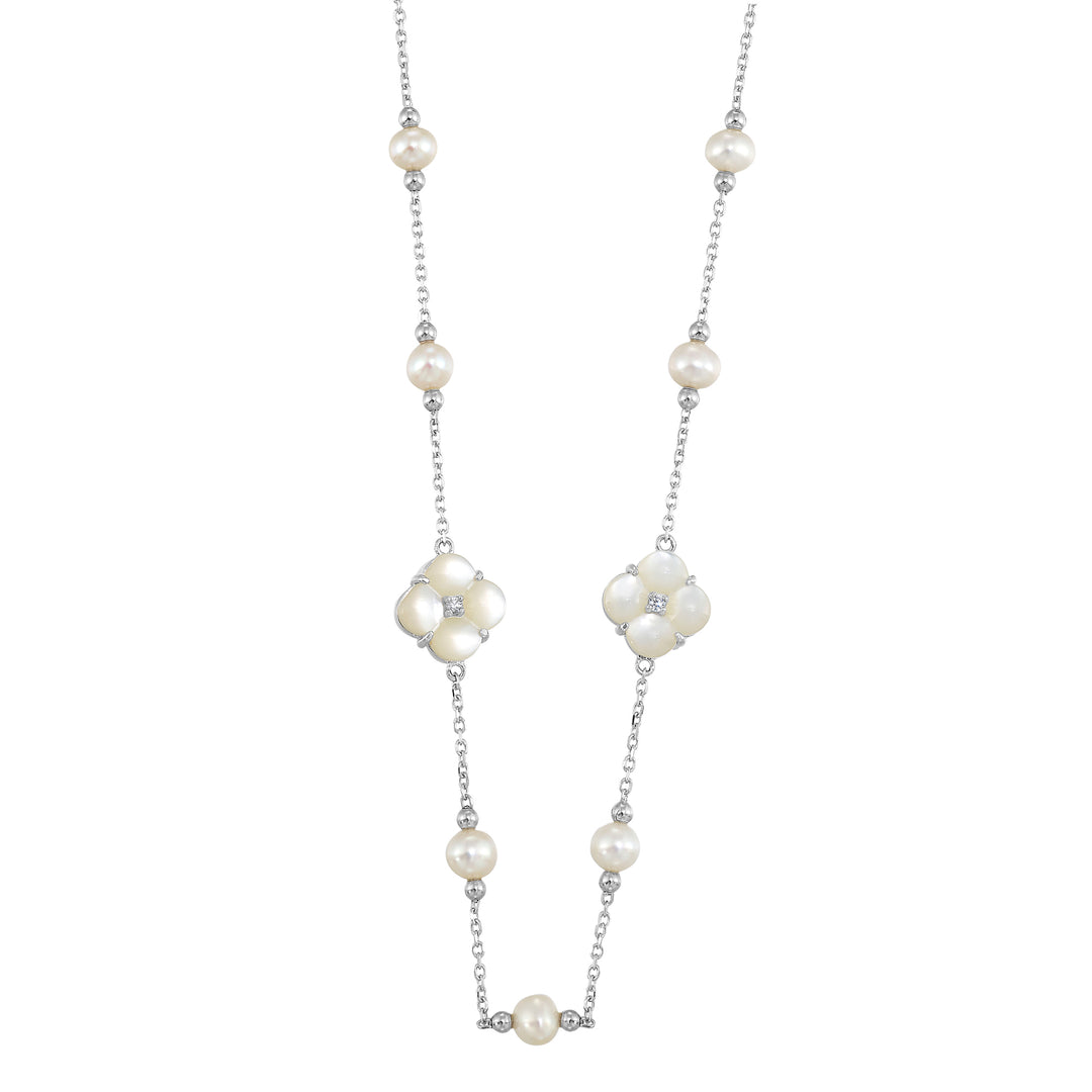 Silver Pearl Necklace