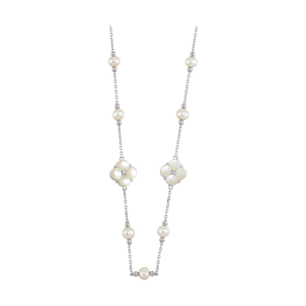 Silver Pearl Necklace