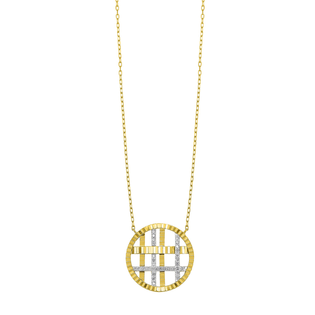 14Kt Yellow Gold Diamond 1/6Ctw Necklace