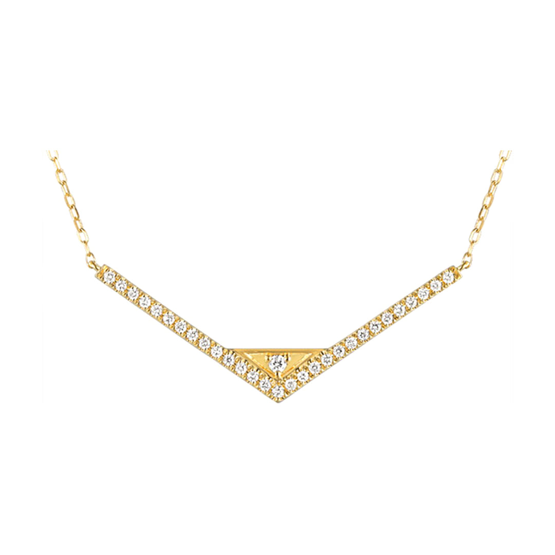 14Kt Yellow Gold Diamond 1/4Ctw Necklace