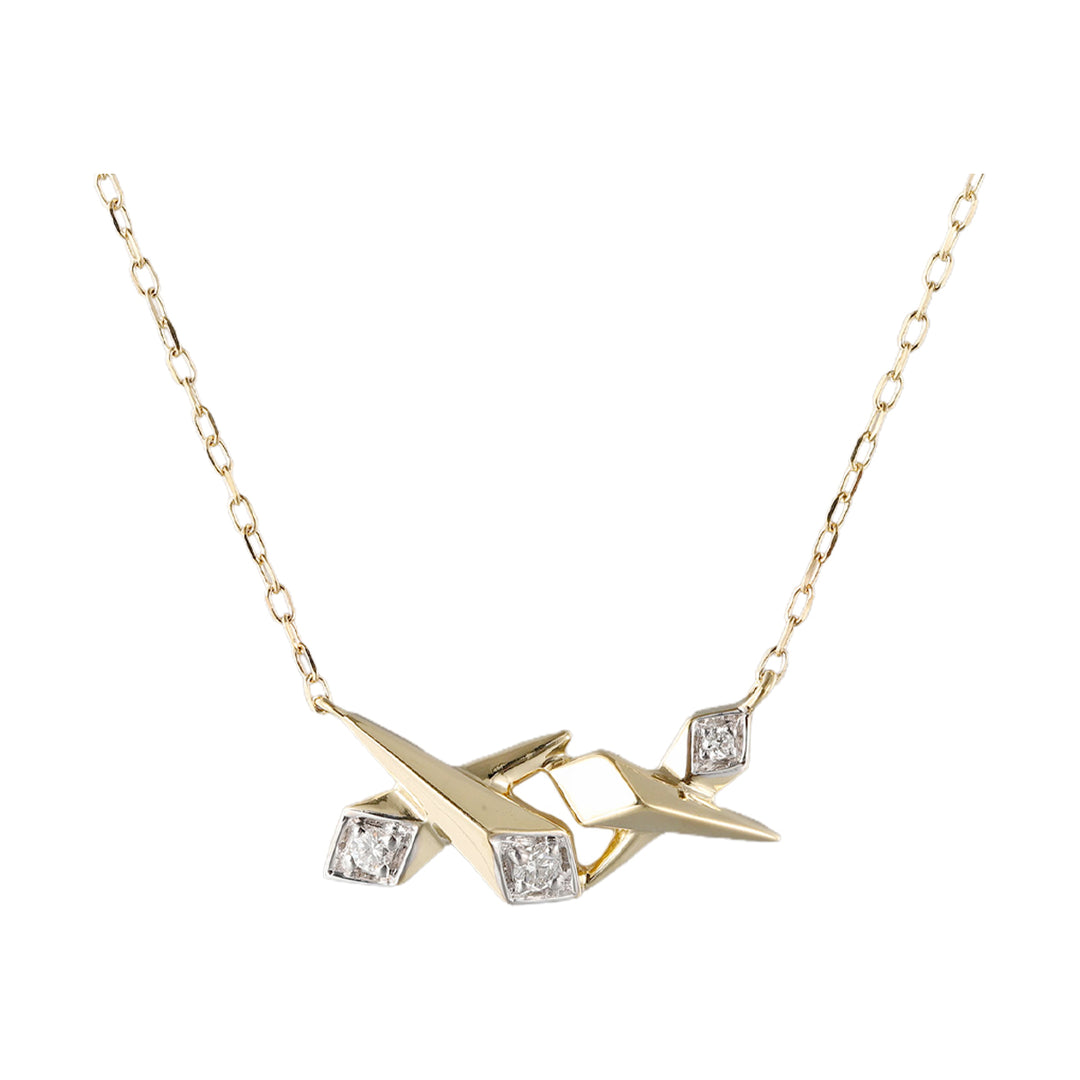 14Kt Yellow Gold Diamond 1/20Ctw Necklace