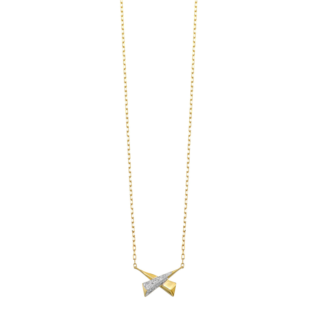 14Kt Yellow Gold Diamond 1/10Ctw Necklace