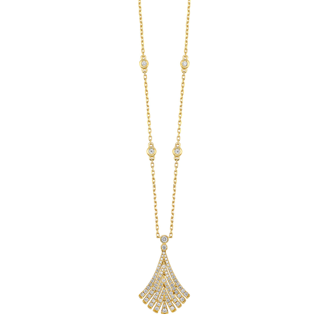 14Kt Yellow Gold Diamond 1/2Ctw Necklace
