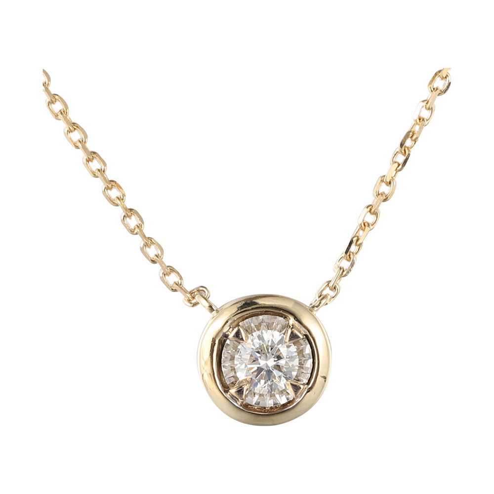 14Kt Yellow Gold Diamond 1/12Ctw Necklace