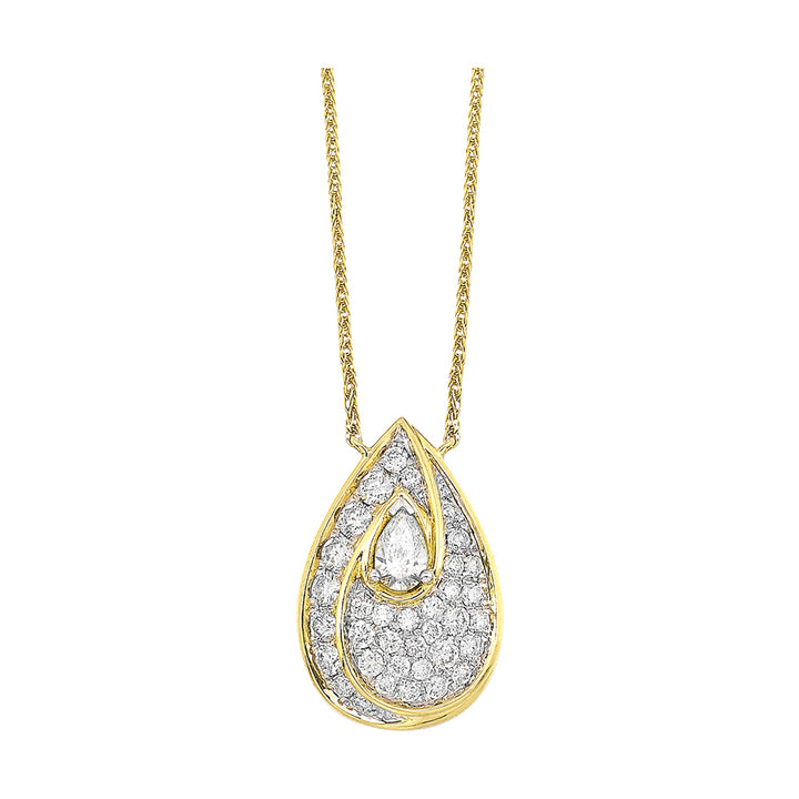 14Kt Yellow Gold Diamond 3/4Ctw Necklace