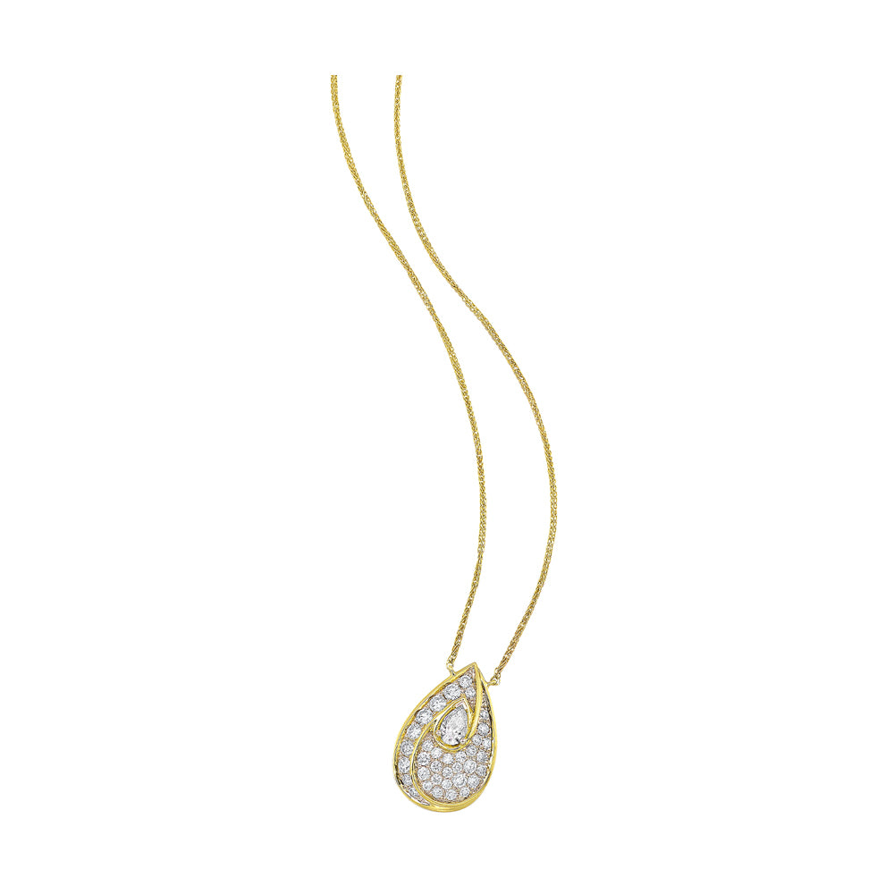 14Kt Yellow Gold Diamond 3/4Ctw Necklace