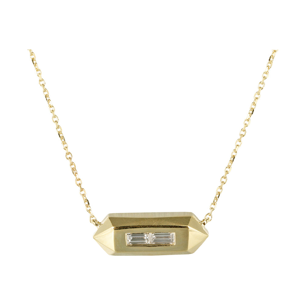 14Kt Yellow Gold Diamond 1/15Ctw Necklace
