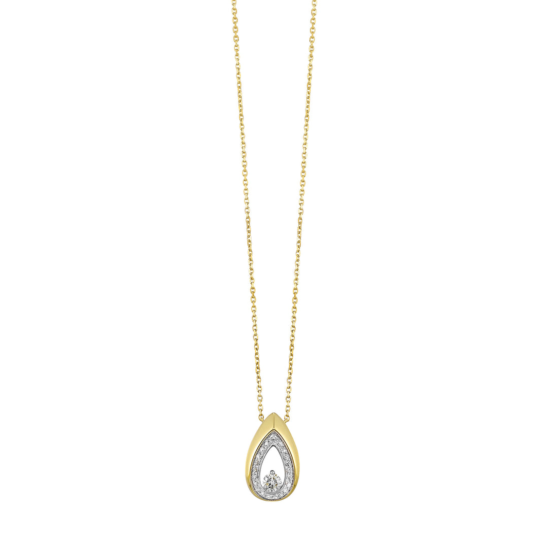 14Kt Yellow Gold Diamond 1/7Ctw Necklace
