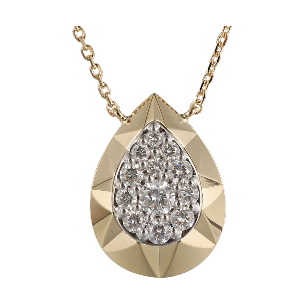 14Kt White Yellow Gold Diamond 1/4Ctw Necklace