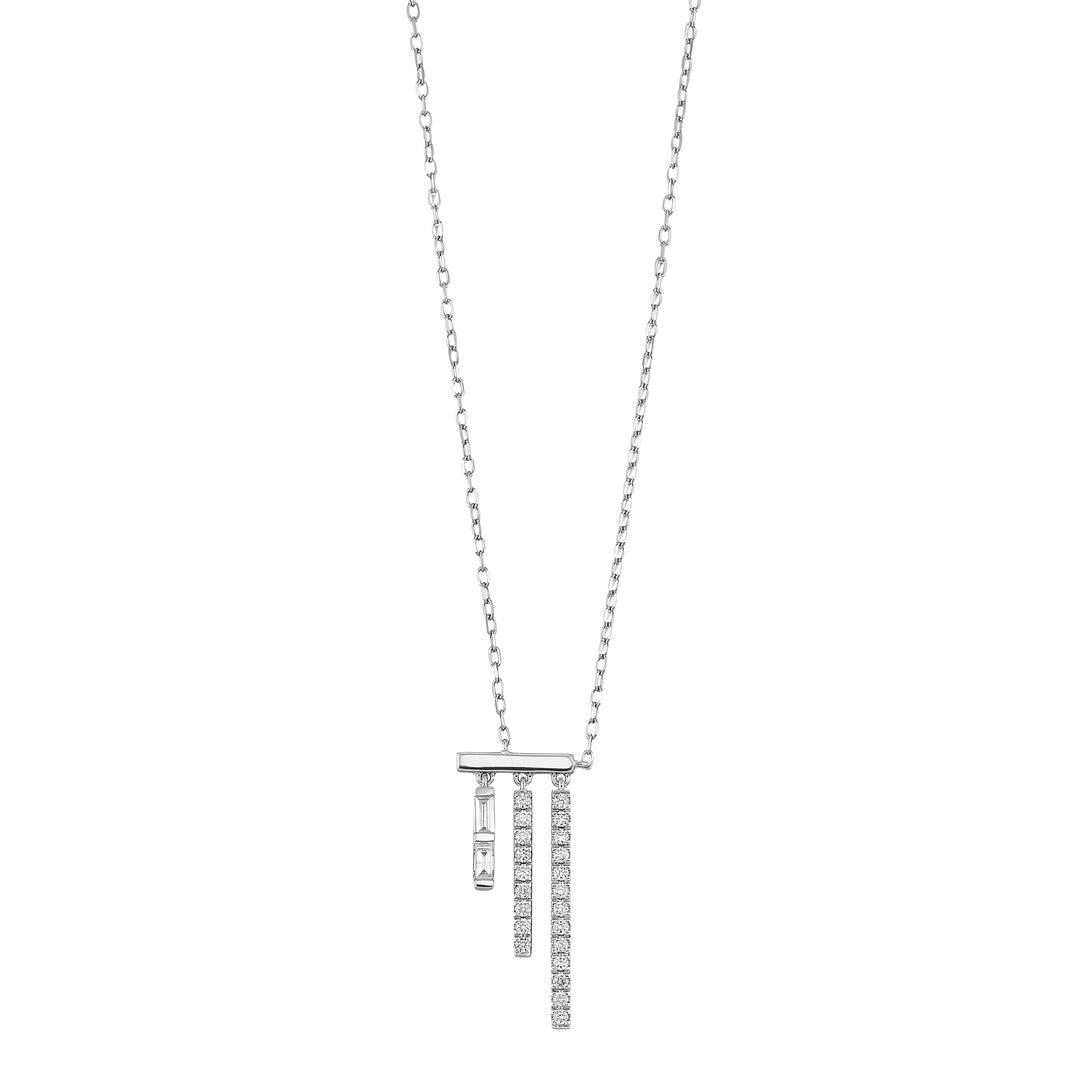 14Kt White Gold Diamond 1/4Ctw Necklace