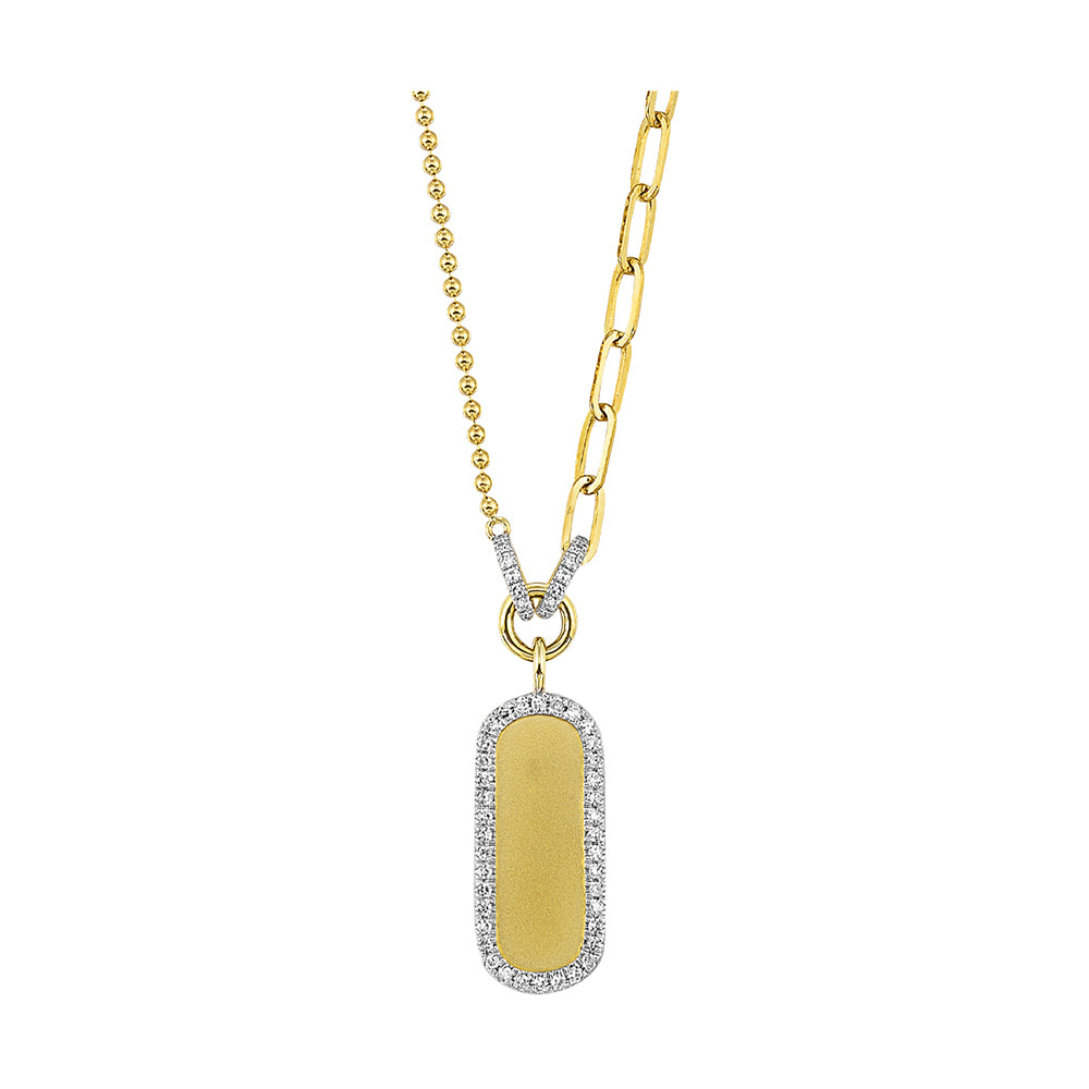14Kt Yellow Gold Diamond 1/8Ctw Necklace