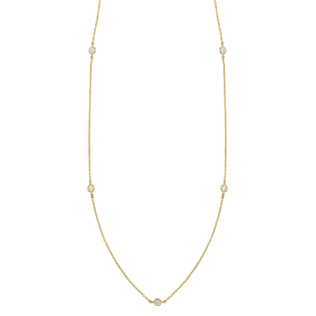 14Kt Yellow Gold Diamond 1/4Ctw Necklace
