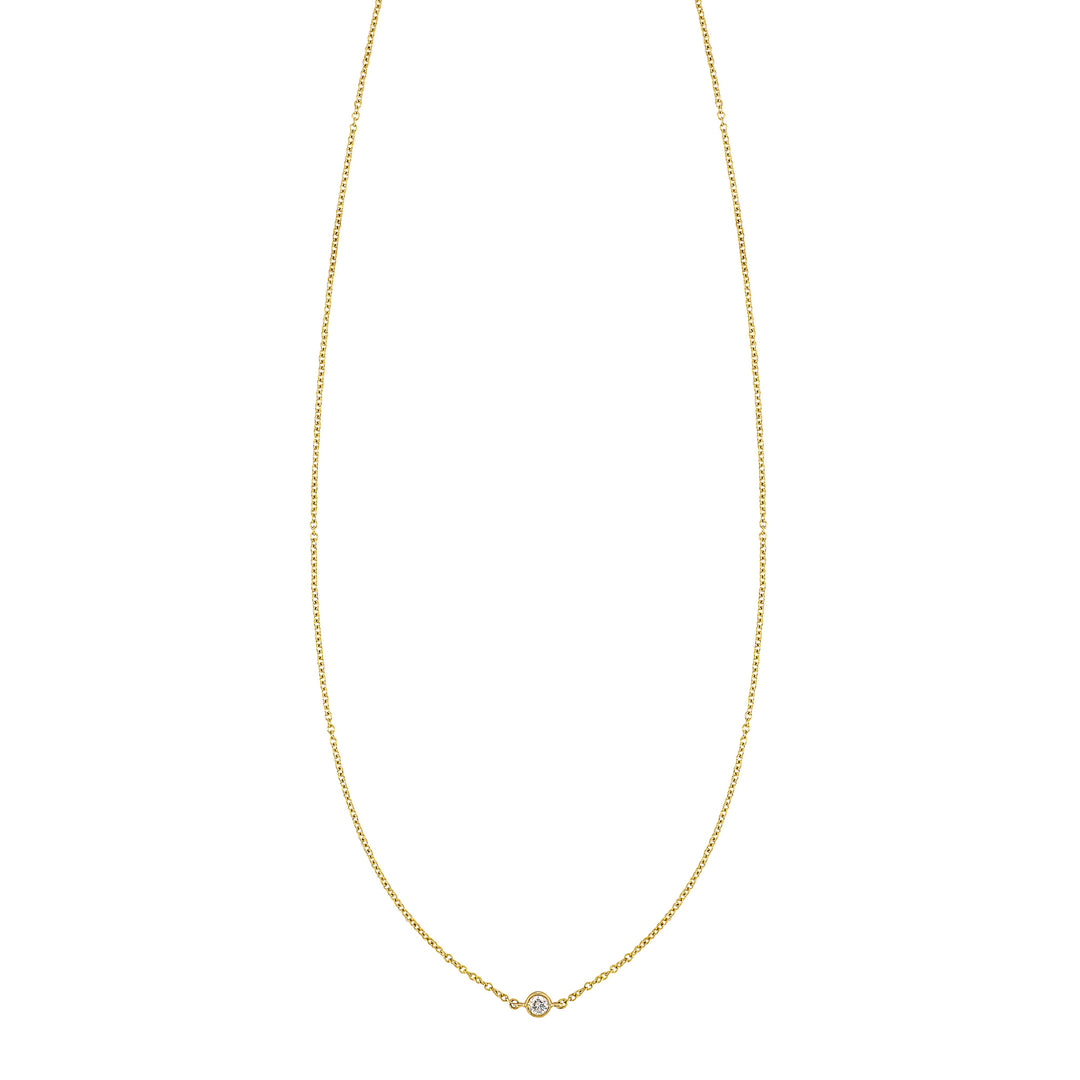 14Kt Yellow Gold Diamond 1/20Ctw Necklace