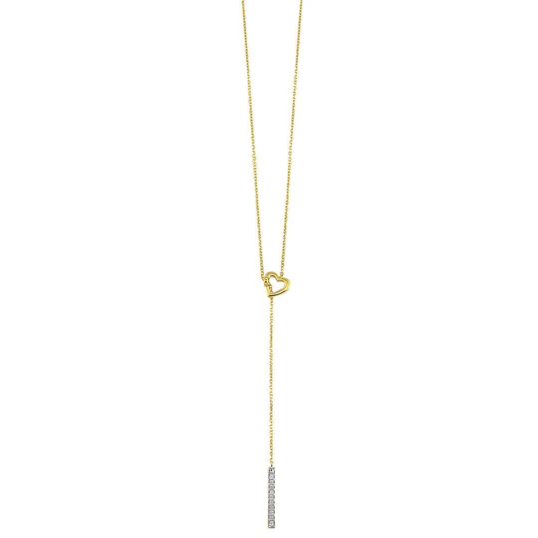 14Kt Yellow Gold Diamond 1/20Ctw Necklace