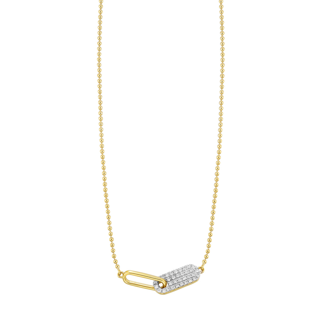 14Kt Yellow Gold Diamond 1/5Ctw Necklace