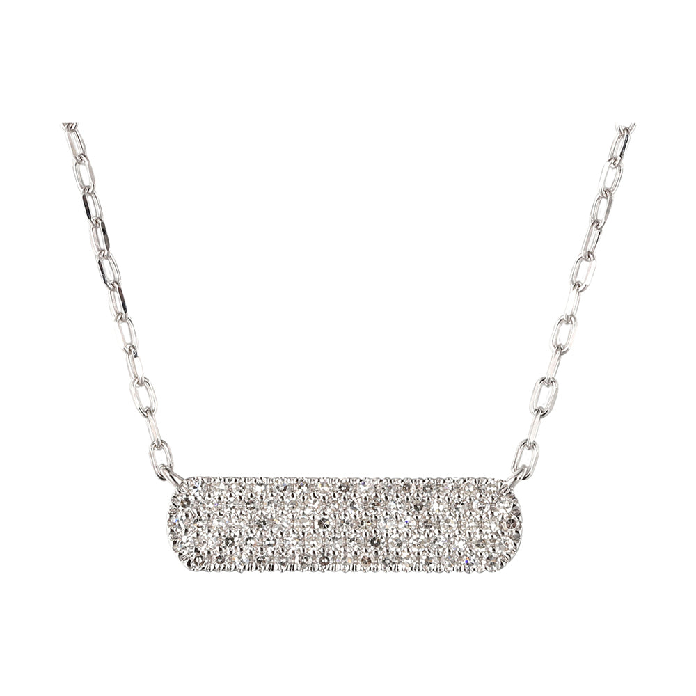 14Kt White Gold Diamond 1/7Ctw Necklace